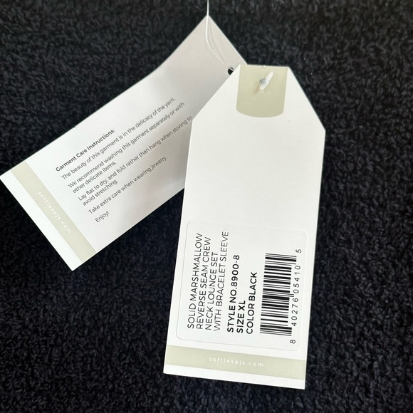 Softies Solid Marshmallow Reverse Seam Crewneck Lounge Set Size XL New With Tags - Picture 8 of 14